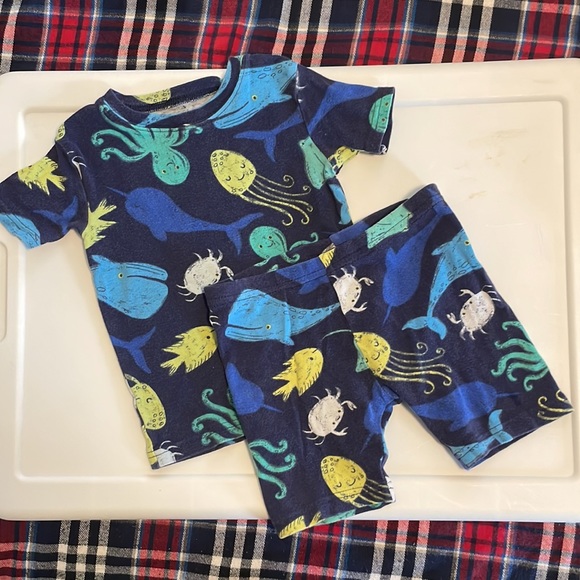 Carter’s & The Children’s Place PJs Set 24M(2T) Crocodile, Christmas & Ocean Set - Picture 3 of 6